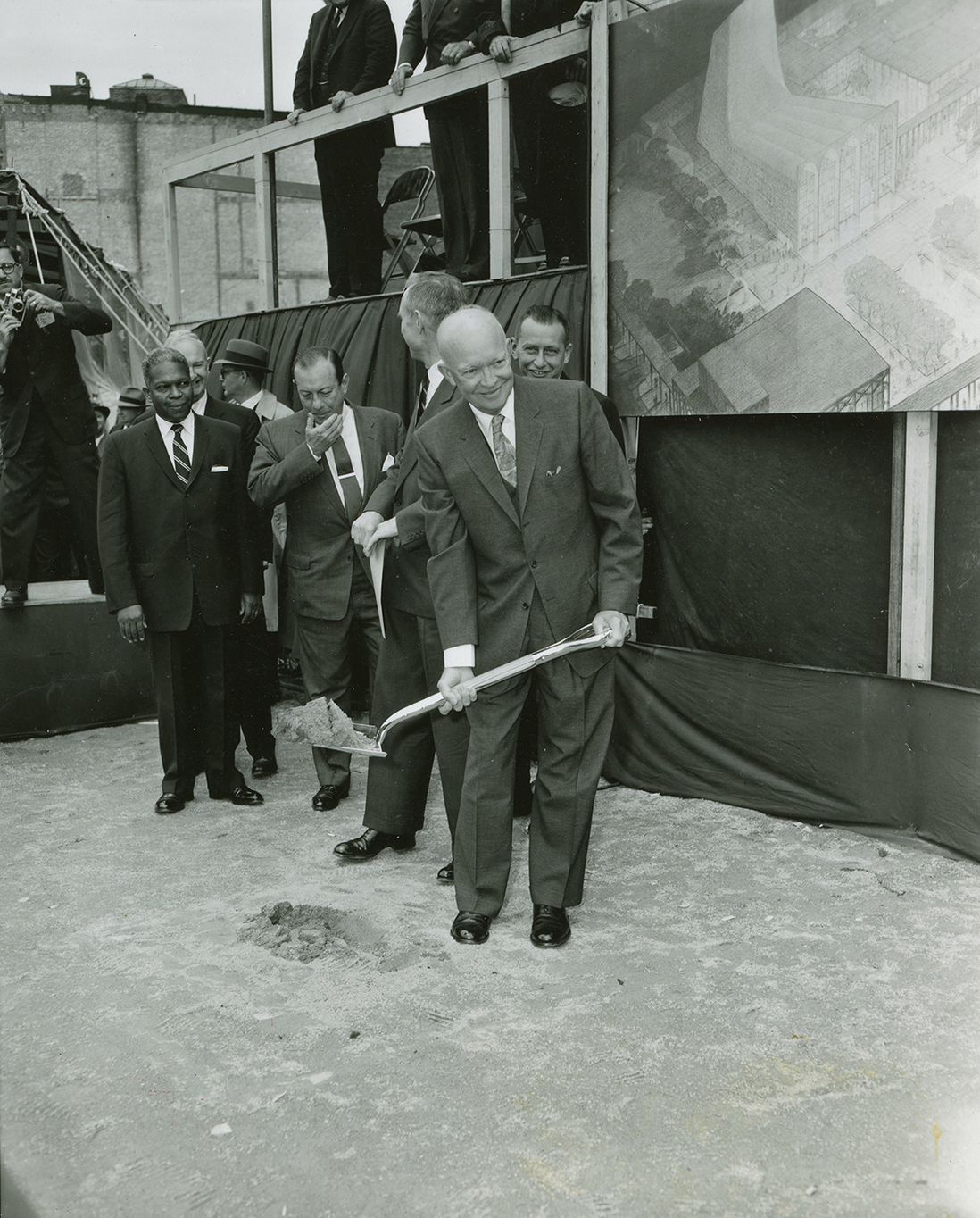 Eisenhower at 1959 Lincoln Center groundbreaking